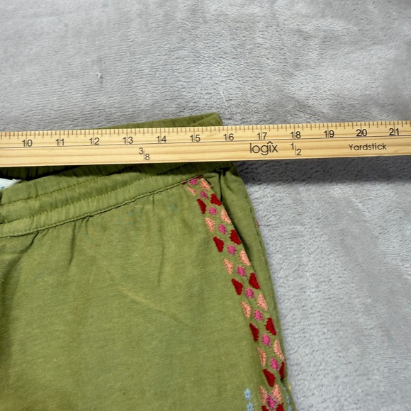 Sundance Pants Women's Small Buena Vista Colorful Embroidered Jogger Olive Boho - Picture 13 of 14